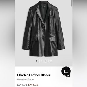 Leather oversized blazer Rag and Bone